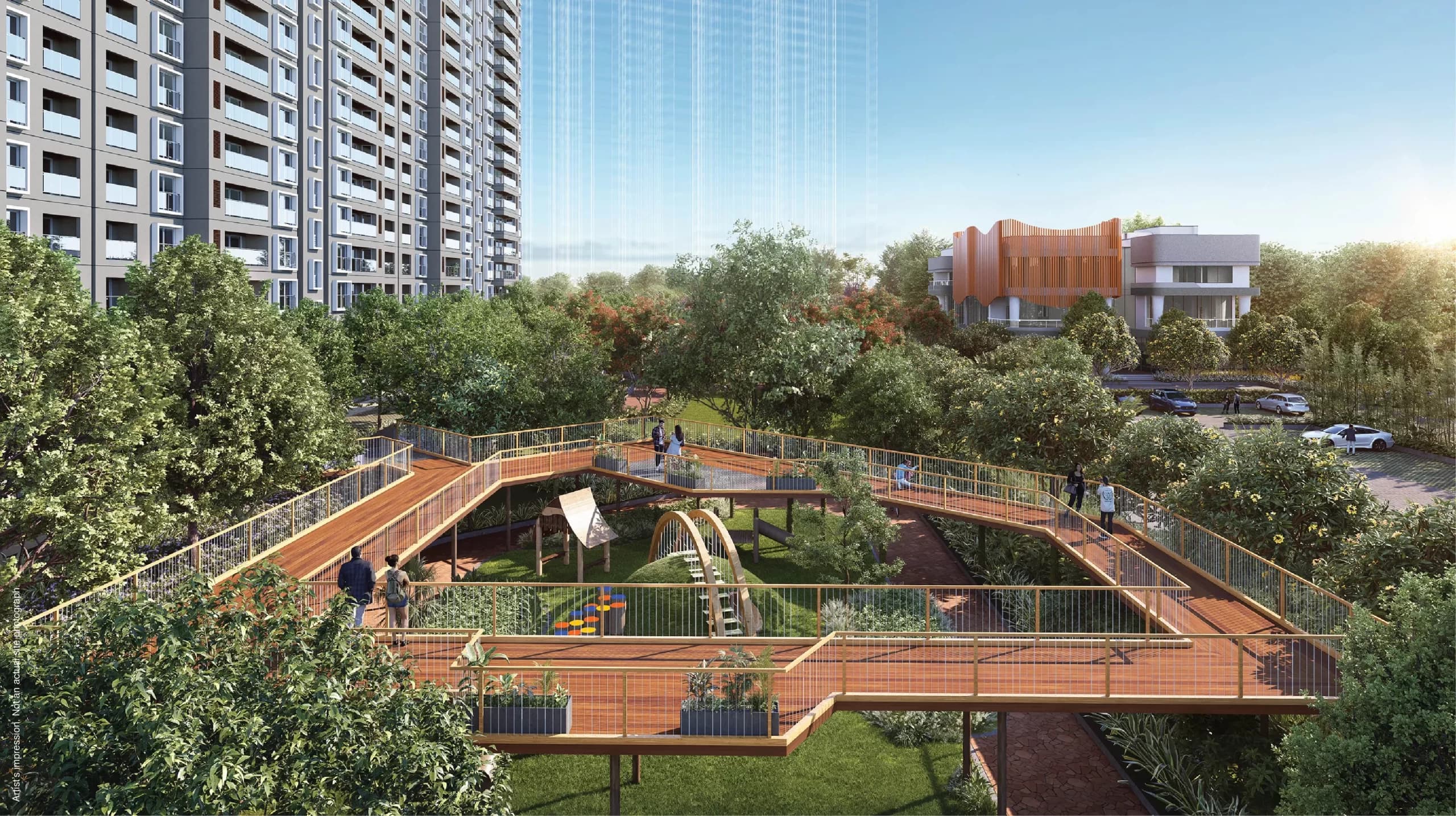 Godrej Regent Park towers with landscaped garden courtyard